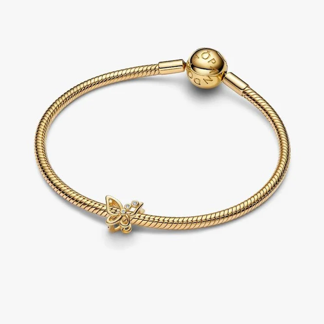 Gold Butterfly Openwork Charms - Image 2