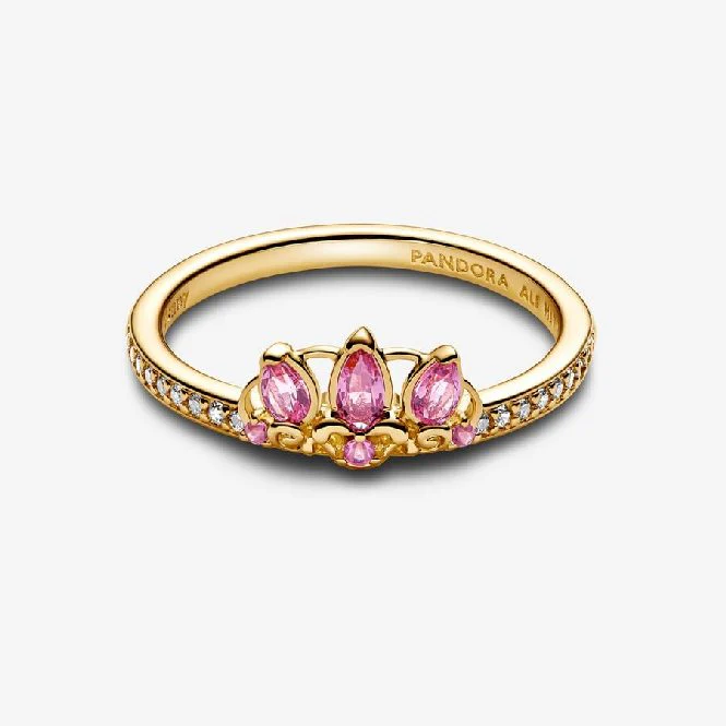 Gold Disney Princess Rapunzel Tiara Ring, Size 50 - Image 3