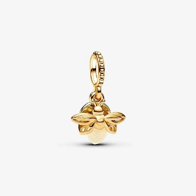 Gold Glow-in-the-dark Firefly Dangle Charms