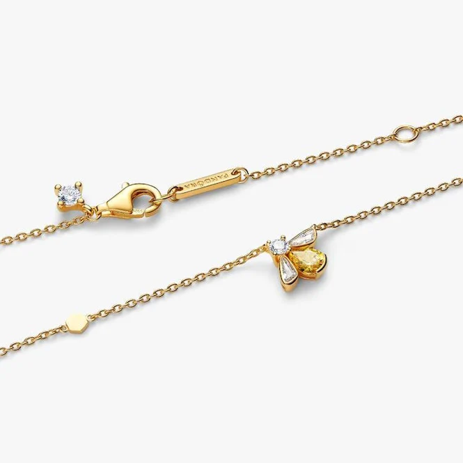 Gold Honey Bee Pendant Necklace, 45cm - Image 4