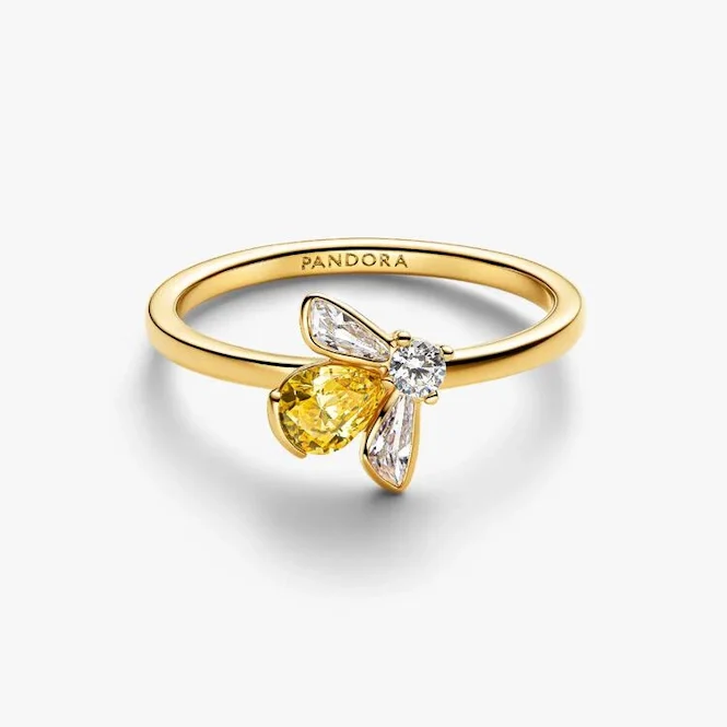 Gold Honey Bee Ring, Size 52 - Image 3