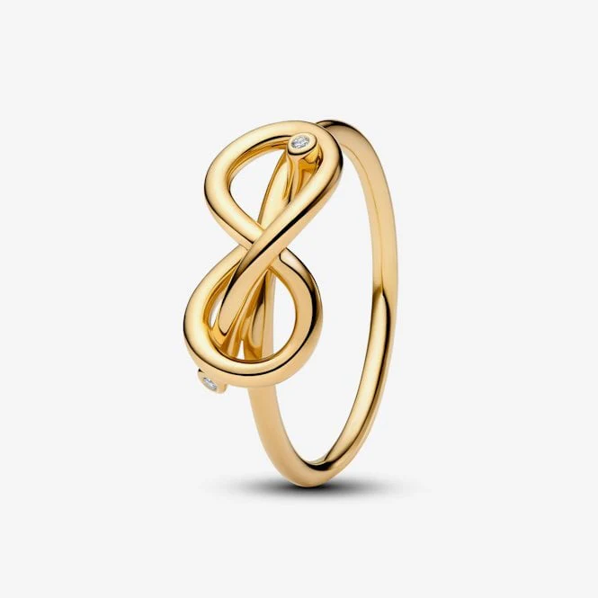 Gold Infinity Knot Ring, Size 60