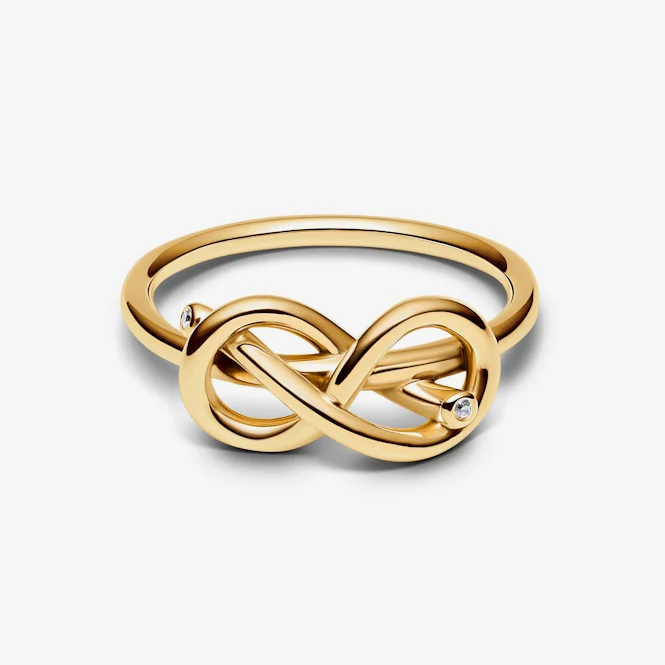 Gold Infinity Knot Ring, Size 48 - Image 2