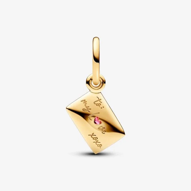 Gold Love Letter Envelope Dangle Charms