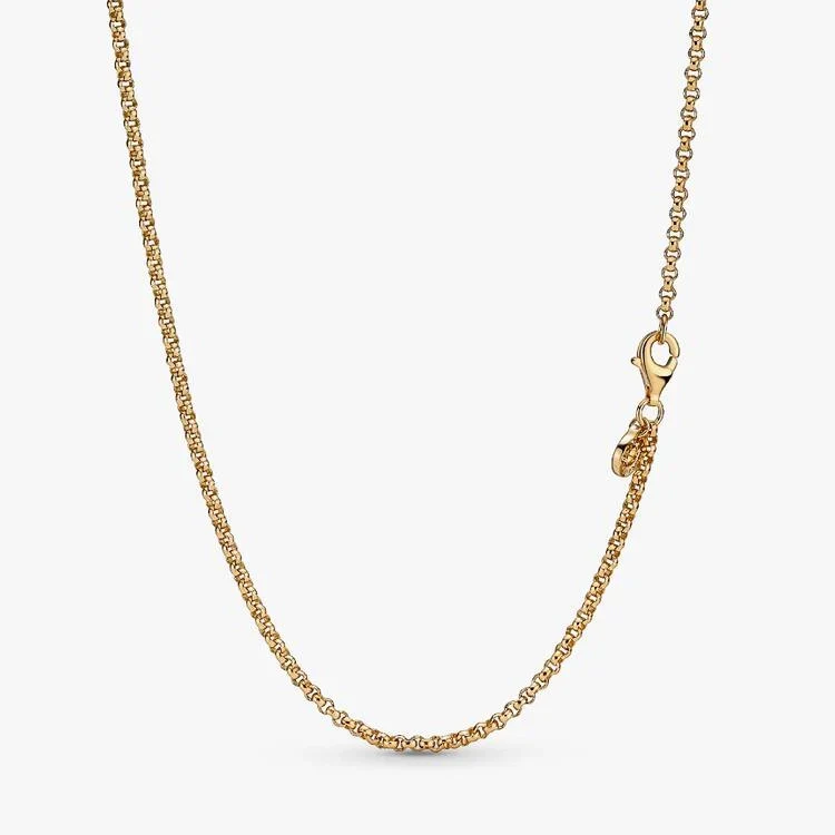 Gold Rolo Chain Necklace, 60cm - Image 4