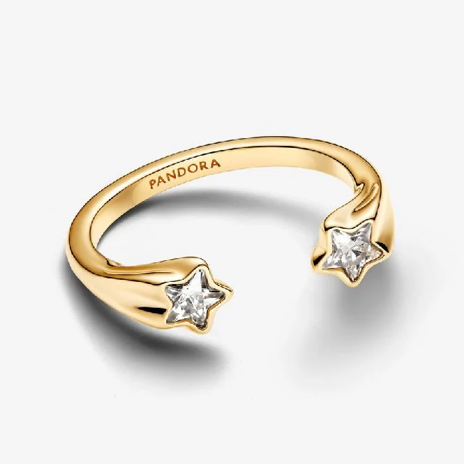 Gold Shooting Stars Open Ring, Size 48 - Image 3