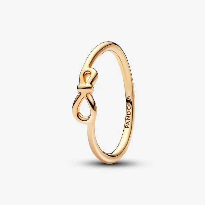 Gold Small Infinity Knot Ring, Size 52