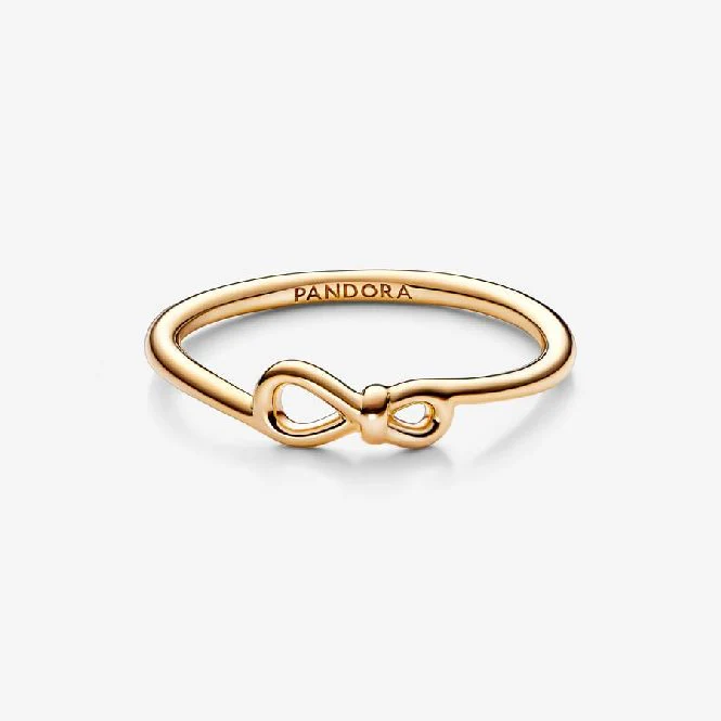 Gold Small Infinity Knot Ring, Size 48 - Image 2
