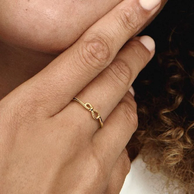 Gold Small Infinity Knot Ring, Size 48 - Image 3