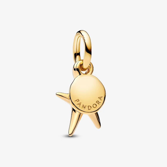 Gold Starfish Double Dangle Charms - Image 2