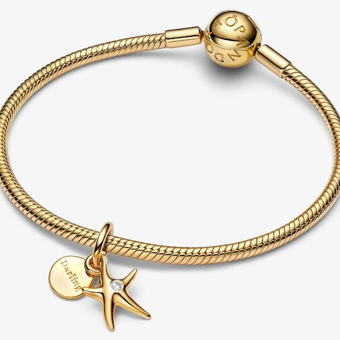 Gold Starfish Double Dangle Charms - Image 4