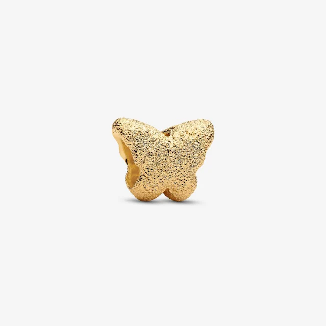 Gold Textured Butterfly Mini Charms