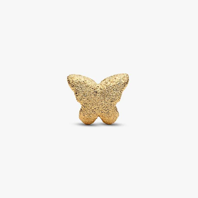 Gold Textured Butterfly Mini Charms - Image 4