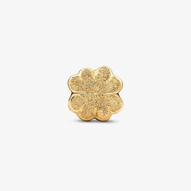 Gold Textured Clover Mini Charms - Image 3