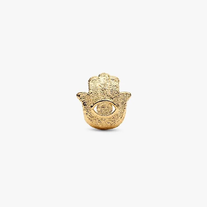 Gold Textured Hamsa Hand Mini Charms - Image 3
