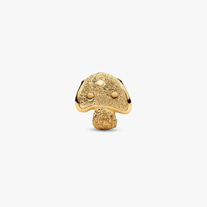 Gold Textured Mushroom Mini Charms - Image 4