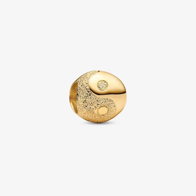 Gold Textured Yin and Yang Mini Charms