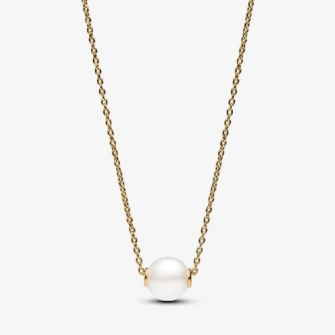 Gold Treated Freshwater Cultured Pearl Collier Necklace, 45cm