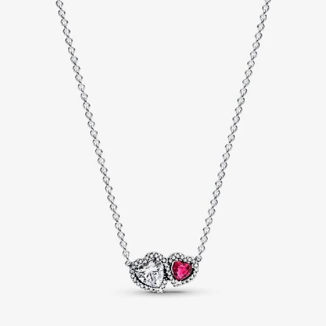 Halo Hearts Pendant Necklace, 45cm
