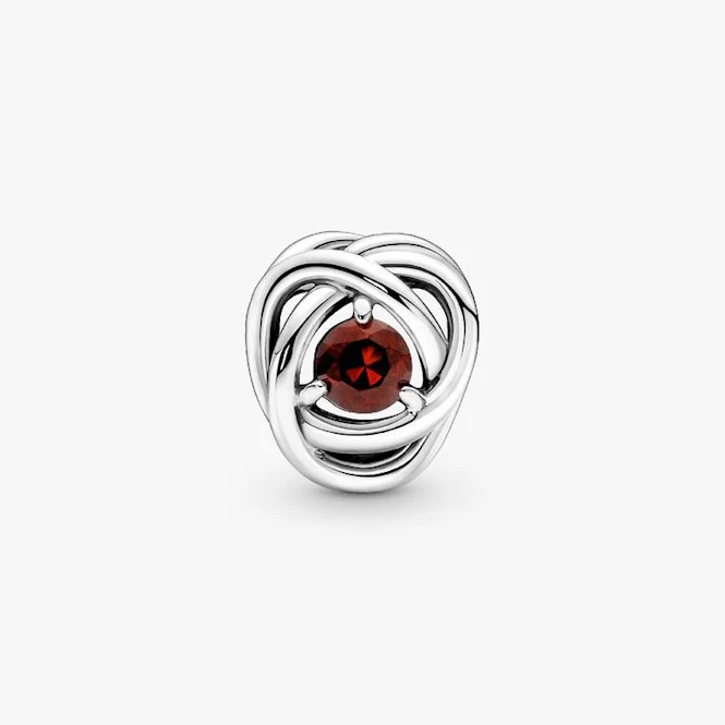 January Birthstone Eternity Circle Charms - Image 3