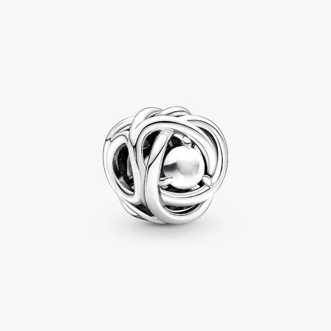 June Birthstone Eternity Circle Charms
