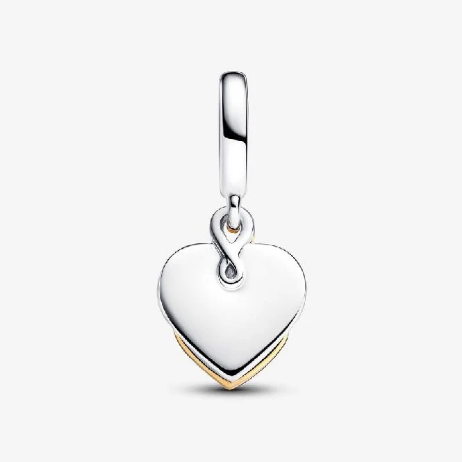 Lab-Grown Diamond Engravable Mum Double Dangle Charms - Image 2