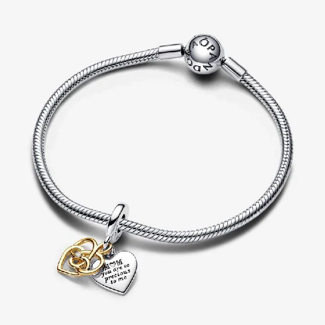 Lab-Grown Diamond Engravable Mum Double Dangle Charms - Image 3