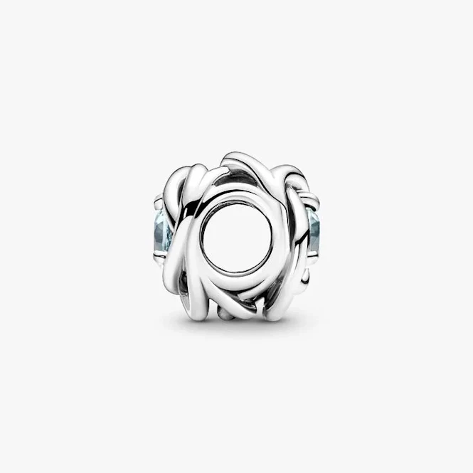 March Birthstone Eternity Circle Charms - Image 2