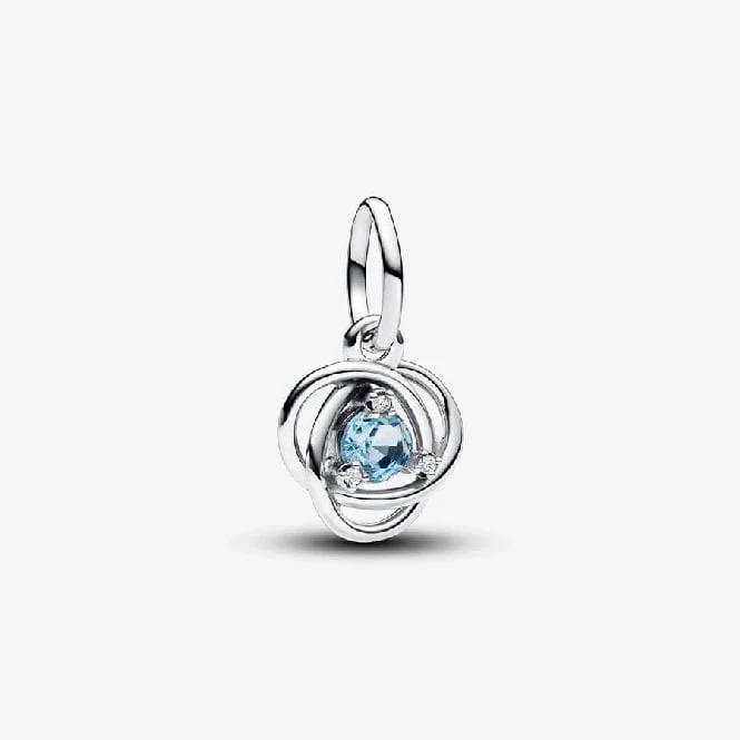 March Birthstone Eternity Circle Dangle Charms