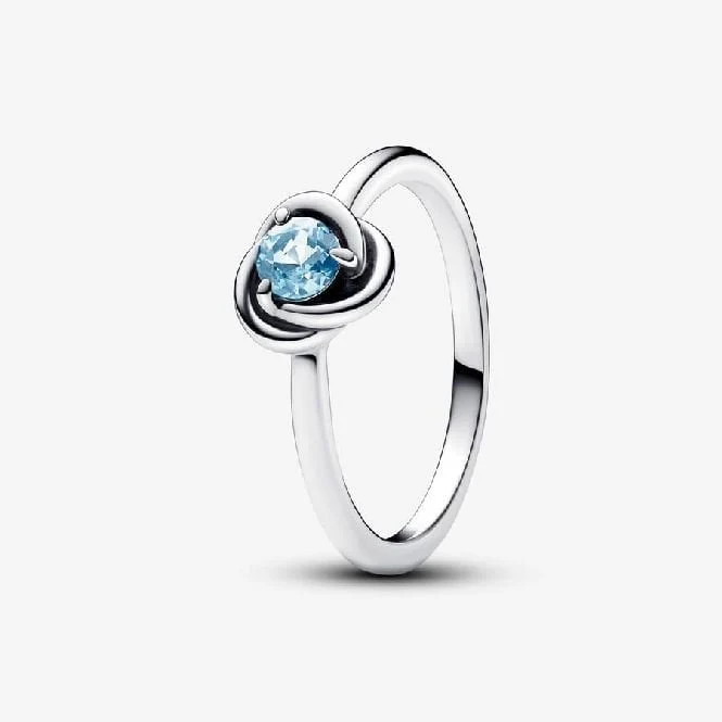 March Birthstone Eternity Circle Ring, Size 54