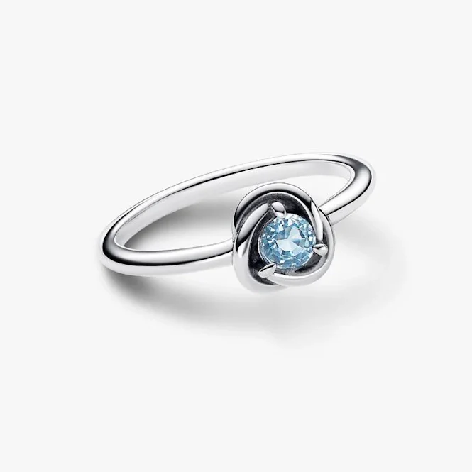 March Birthstone Eternity Circle Ring, Size 48 - Image 2