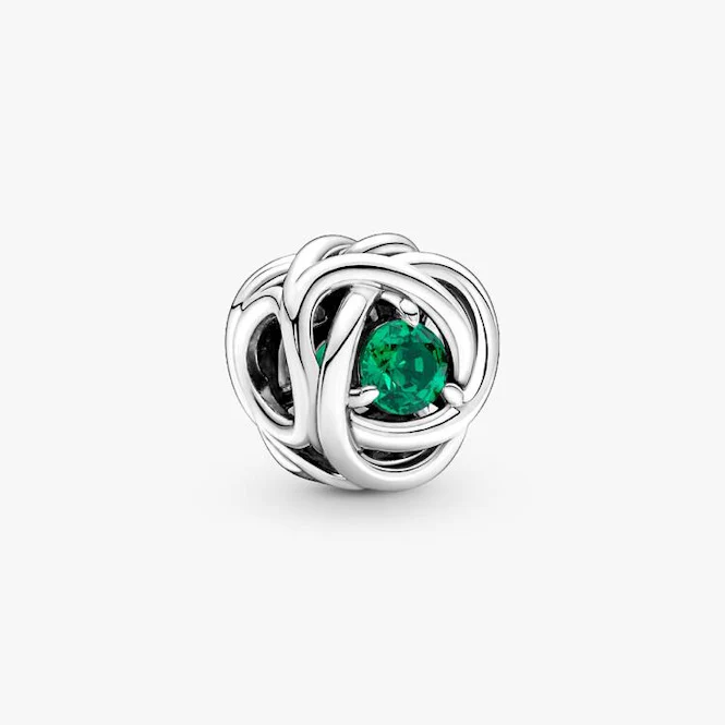 May Birthstone Eternity Circle Charms