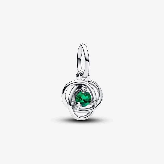 May Birthstone Eternity Circle Dangle Charms