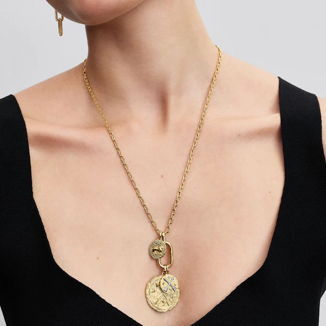 ME Gold Crossing Arrows Medallion Charms - Image 4