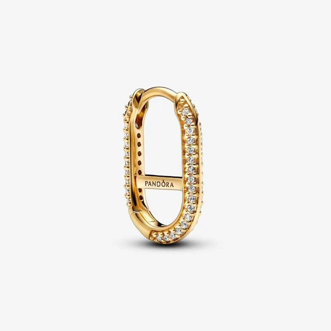 ME Gold Pave Single Link Earring