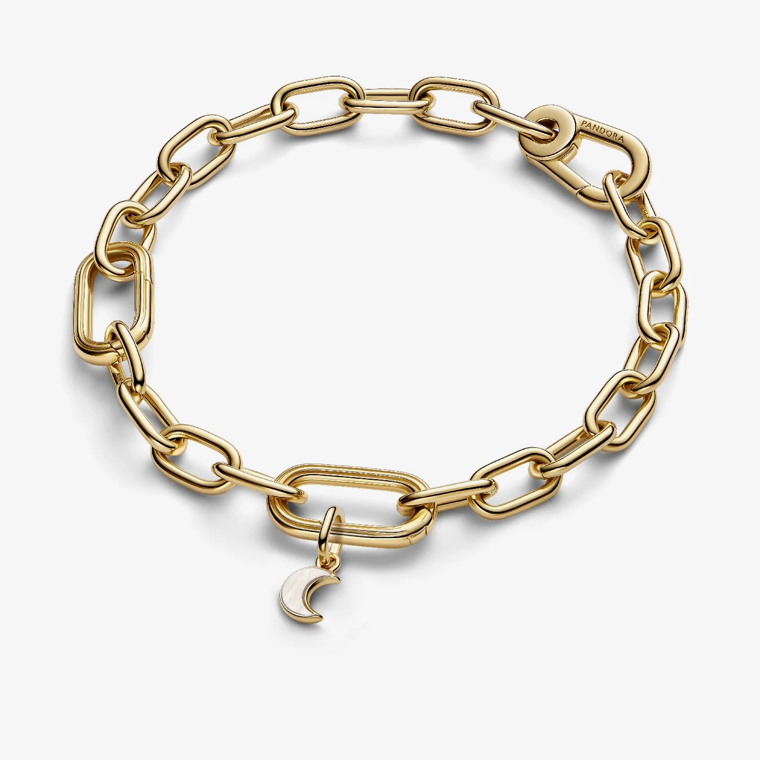 ME Gold White Crescent Moon Mini Dangle Charms - Image 2
