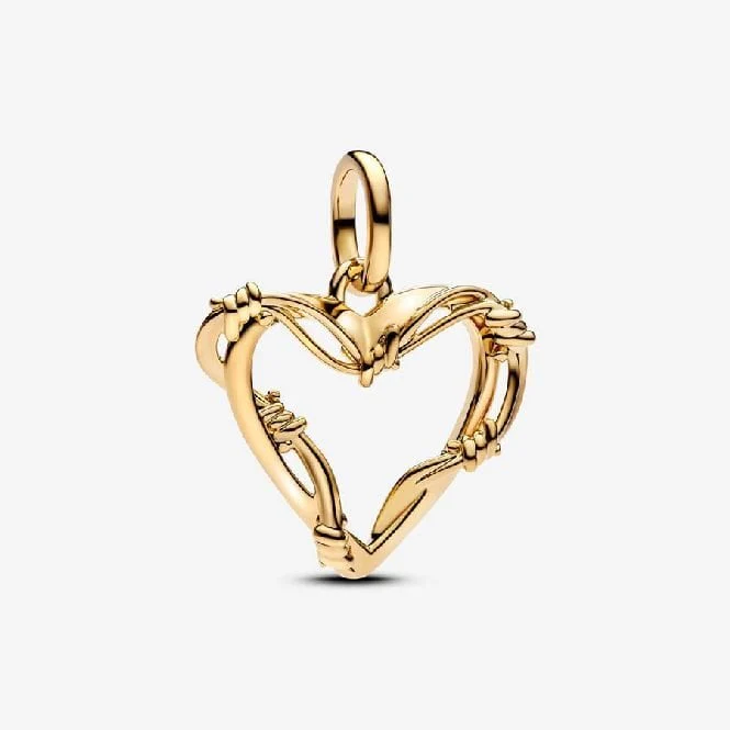 ME Gold Wire Heart Dangle Charms