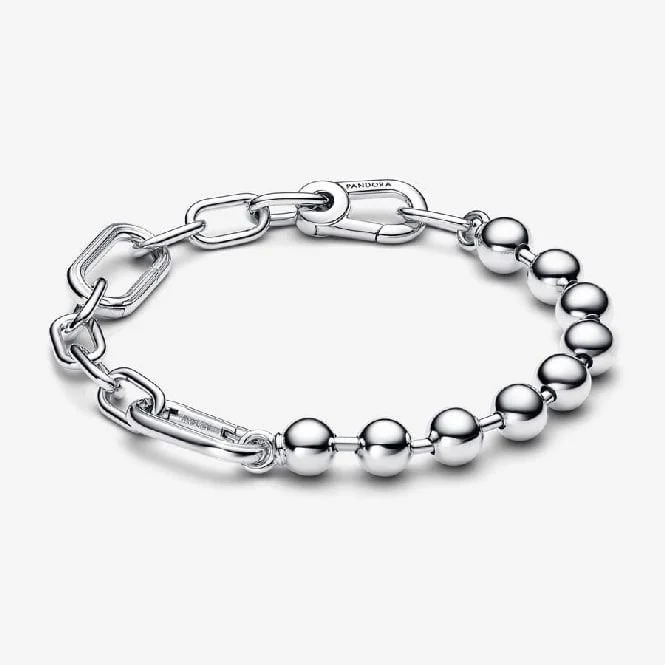 ME Metal Bead & Link Chain Bracelet, 17cm