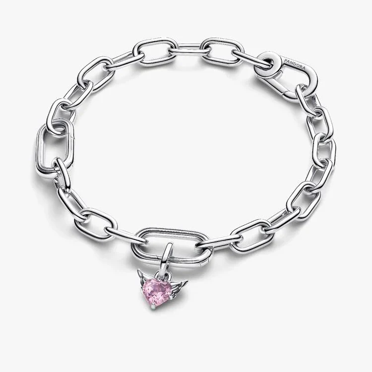 ME Winged Pink Heart Mini Dangle Charms - Image 2
