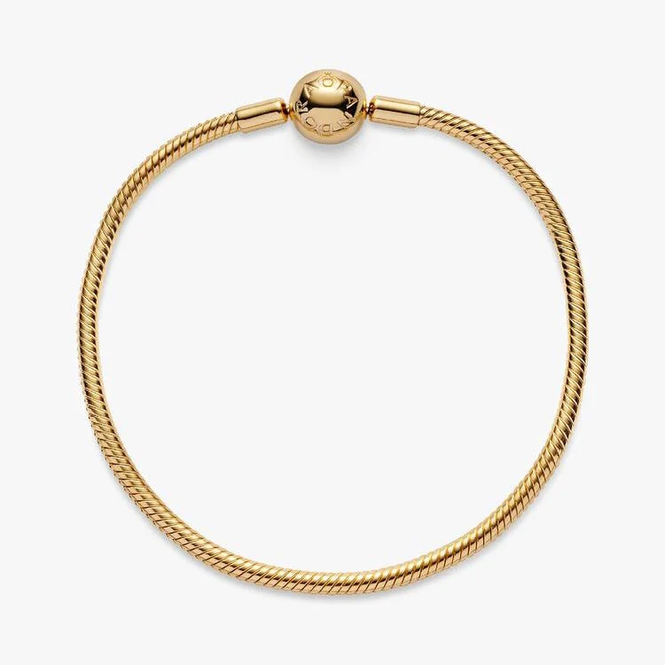 Moments Gold Snake Chain Bracelet, 17cm - Image 4