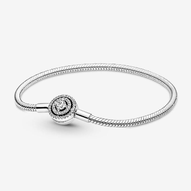 Moments Halo Snake Chain Bracelet, 21cm