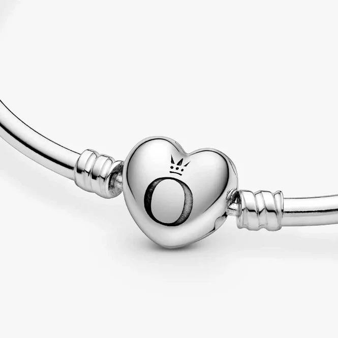Moments Heart Clasp Bangle, 21cm - Image 2