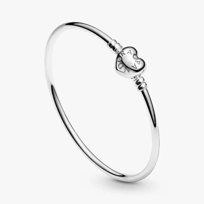 Moments Heart Clasp Bangle, 21cm - Image 4