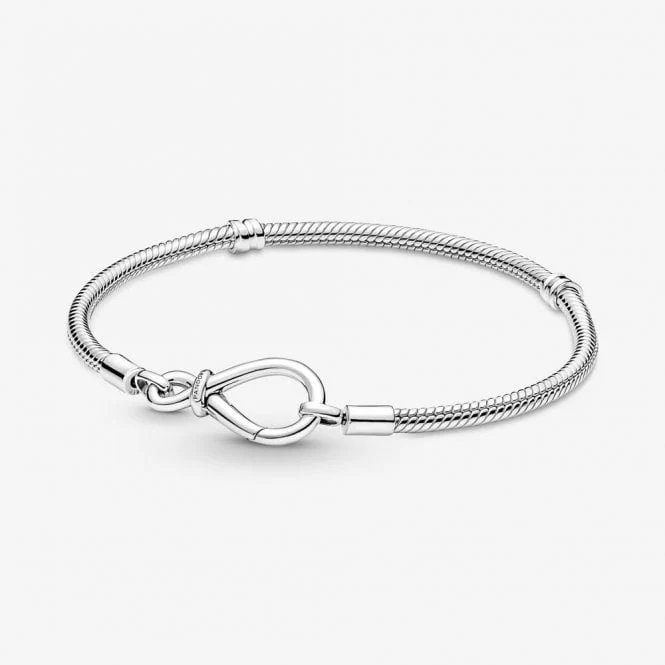 Moments Infinity Knot Snake Chain Bracelet, 19cm