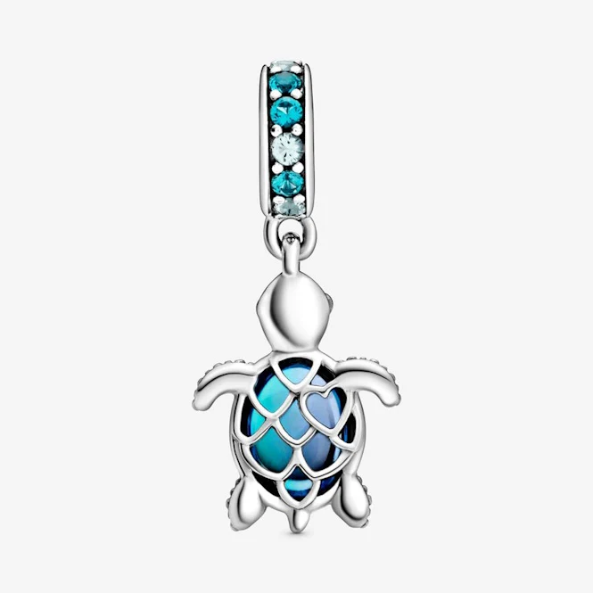 Murano Glass Sea Turtle Dangle Charms - Image 2
