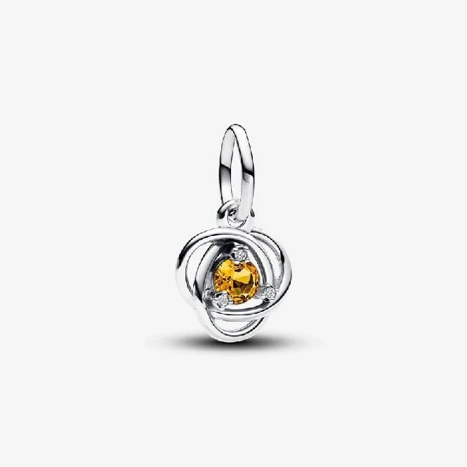 November Birthstone Eternity Circle Dangle Charms