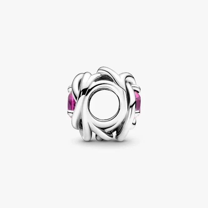 October Birthstone Eternity Circle Charms - Image 2