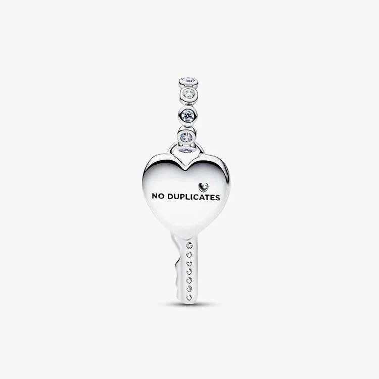 Opalescent Heart Key Dangle Charms - Image 3