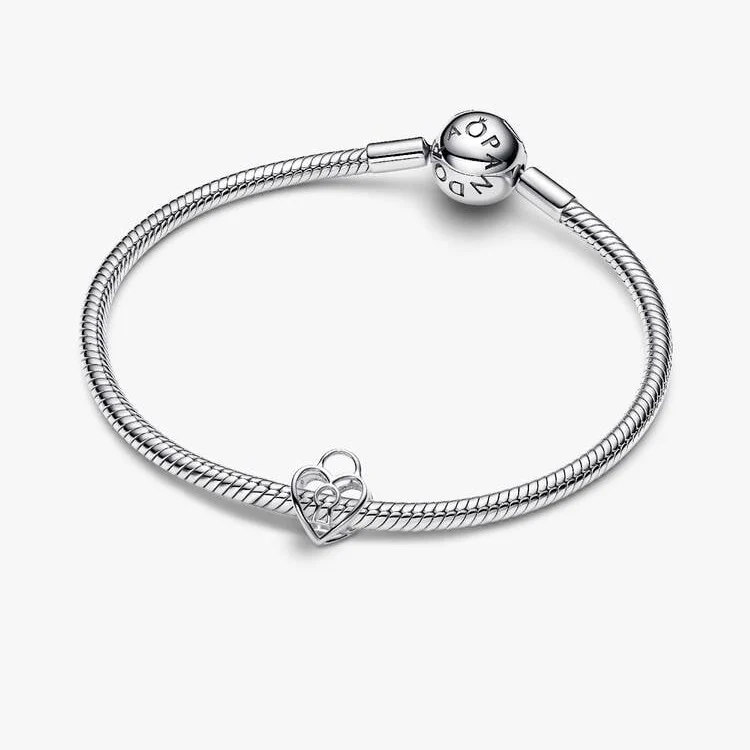 Openwork Heart Padlock Charms - Image 4