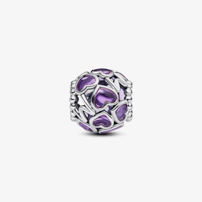 Openwork Hearts Mom Charms